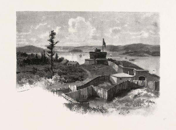 NOVA SCOTIA, HALIFAX FROM YORK REDOUBT, CANADA, NINETEENTH CENTURY ENGRAVING
