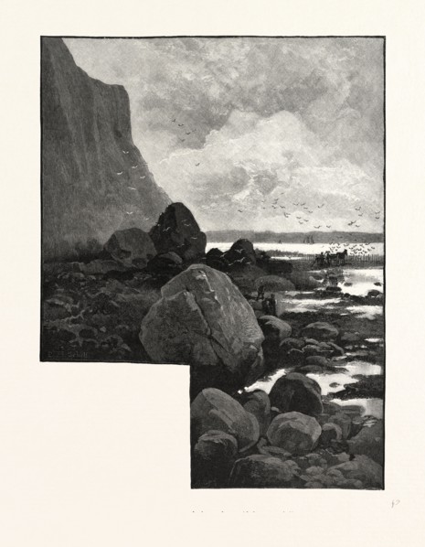 NOVA SCOTIA, CAPE BLOMIDON, MINAS BASIN, CANADA, NINETEENTH CENTURY ENGRAVING
