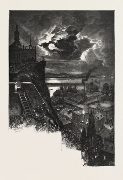 OVERLOOKING NORTH CHANNEL, From Grand Battery and Laval University, CANADA, NINETEENTH CENTURY