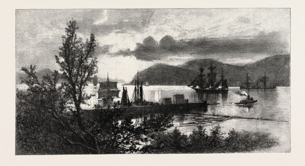 FRENCH CANADIAN LIFE, CAP ROUGE, CANADA, NINETEENTH CENTURY ENGRAVING