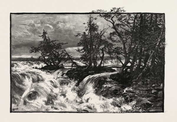 THE THREE SISTER ISLANDS, CANADA, NINETEENTH CENTURY ENGRAVING