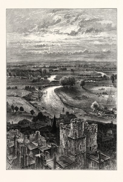 THE THAMES VALLEY, FROM THE ROUND TOWER OF WINDSOR CASTLE, UK, britain, british, europe, united