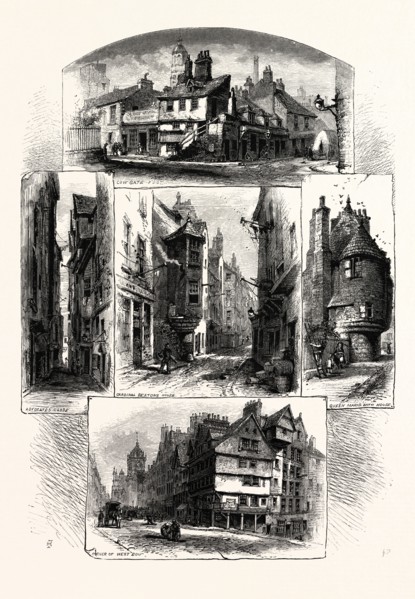BITS IN OLD EDINBURGH: ADVOCATE'S CLOSE, CORNER OF WEST BOW, CARDINAL BEATON'S HOUSE, QUEEN MARY'S
