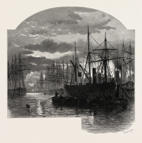SCENERY OF THE THAMES: In the Pool, Colliers Unloading, UK, britain, british, europe, united