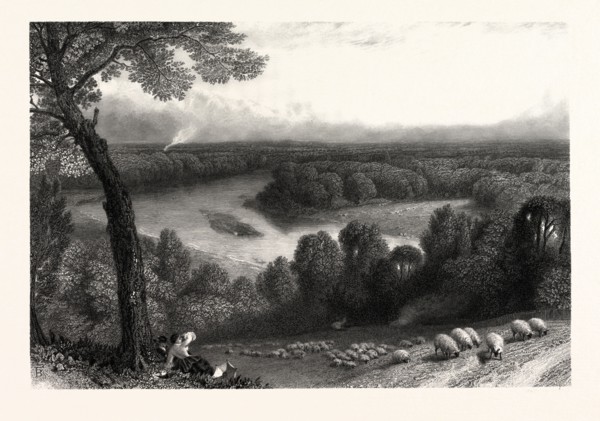 THE THAMES FROM RICHMOND HILL, LONDON, UK, britain, british, europe, united kingdom, great britain,