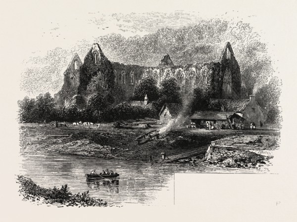 TINTERN ABBEY, FROM THE RIVER, UK, britain, british, europe, united kingdom, great britain,