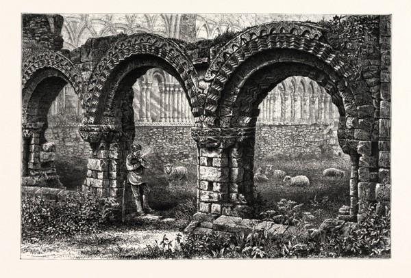 CHAPTER HOUSE, MUCH WENLOCK ABBEY, UK, britain, british, europe, united kingdom, great britain,