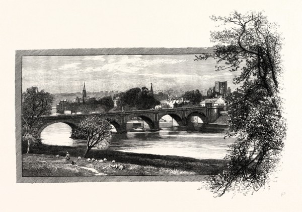 KELSO, WITH RENNIE'S BRIDGE. Kelso is a town in the Scottish Borders. UK