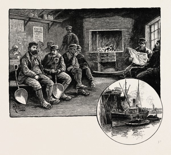GATESHEAD: COAL TRIMMERS (LEFT), A COAL STAITHE (RIGHT), UK. Gateshead is a town in Tyne and Wear,