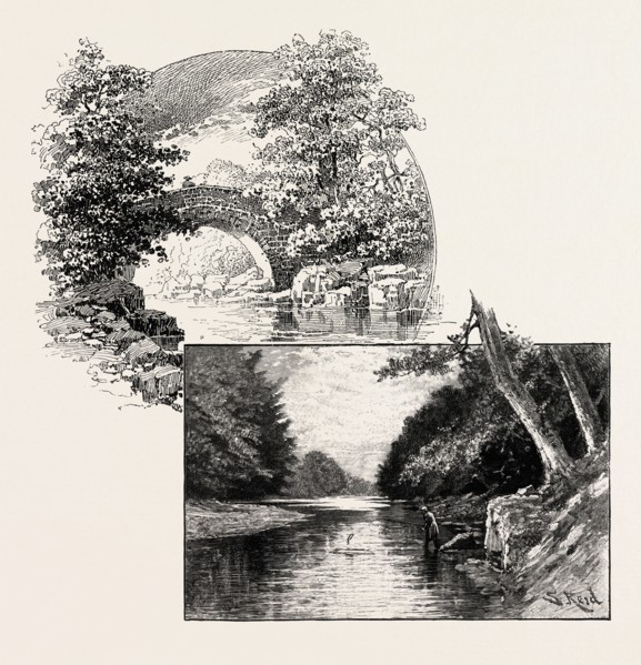 STANHOPE BRIDGE (LEFT), ROGERLEY, in the Wear Valley district of west County Durham, England.