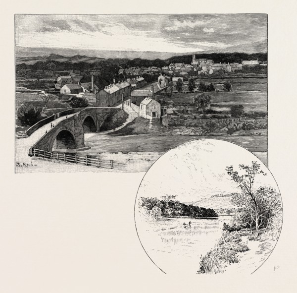 WOLSINGHAM (LEFT), HARPERLY (RIGHT), UK. Wolsingham is a small market town in Weardale, County