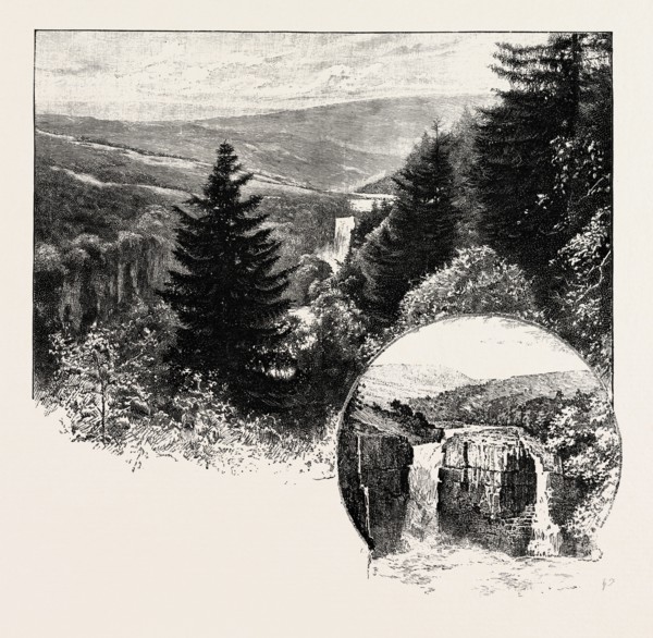 HIGH FORCE (LEFT); FROM YORK SIDE (RIGHT). High Force is a waterfall on the River Tees, near