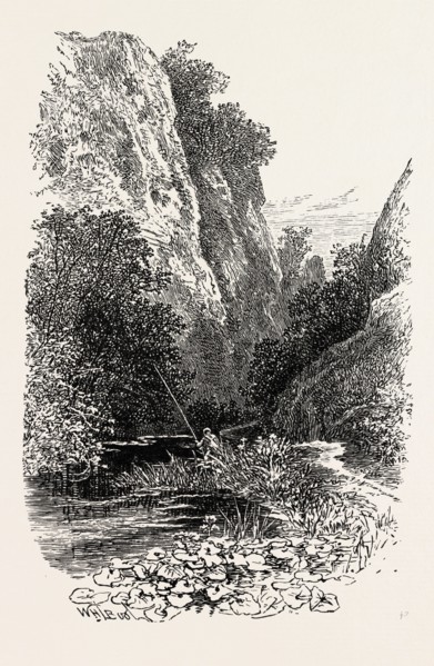 THE STRAITS, DOVEDALE,  a popular dale in the Peak District of England. UK