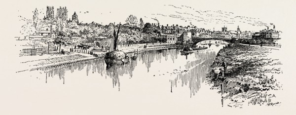 THE OUSE AT YORK, UK. The River Ouse is a river in North Yorkshire, England.