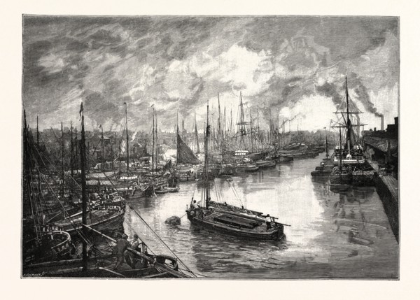 QUEEN'S DOCK, HULL. The Port of Hull is a trading port located at the confluence of the River Hull