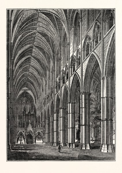 NAVE OF WESTMINSTER ABBEY, LONDON, UK, britain, british, europe, united kingdom, great britain,