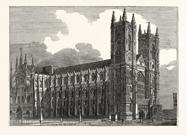 NORTH WEST VIEW OF WESTMINSTER ABBEY, LONDON, UK, britain, british, europe, united kingdom, great