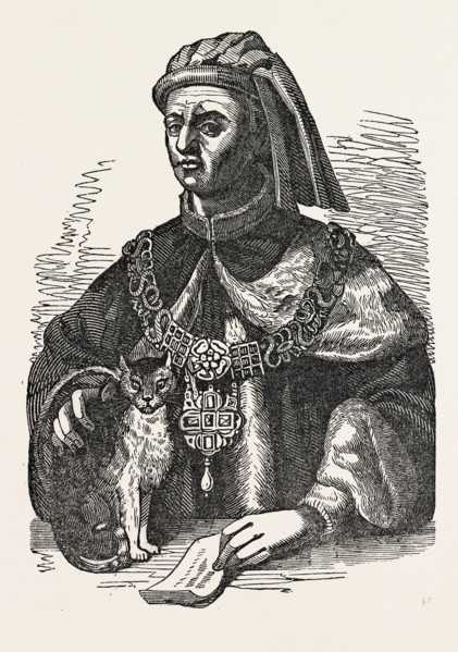 WHITTINGTON AND HIS CAT: Great London city, thrice beneath his sway Confirm'd the presage of that