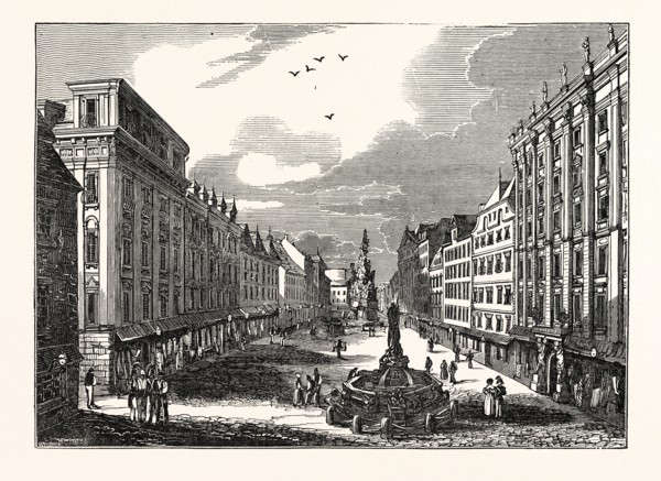THE GRABEN, A LEADING THOROUGHFARE, IN VIENNA, AUSTRIA