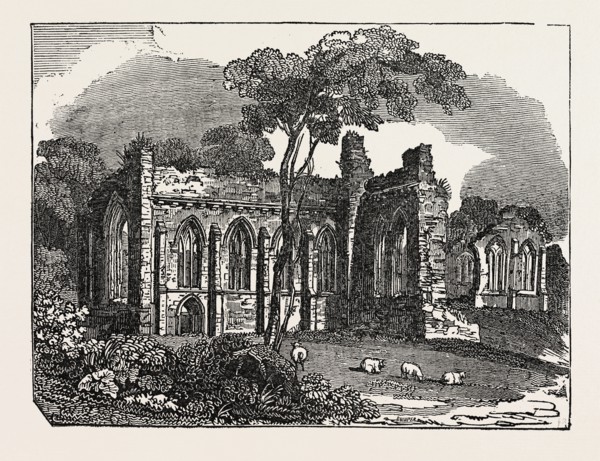 EGGLESTONE ABBEY, on the southern (Yorkshire) bank of the River Tees  in County Durham, England,