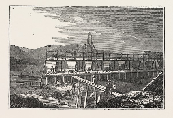 FOWEY CONSOLS COPPER MINE, a group of mines in the St Blazey district of Cornwall. UK, britain,