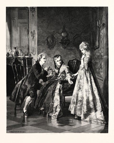THE BETROTHAL by OTTO ERDMANN. Otto Wilhelm Eduard Erdmann (born 1834 â€ì died 1905) was a German