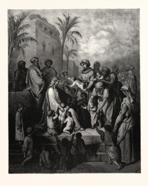 CHRIST BLESSING THE CHILDREN. Gustave Doré,  January 6, 1832 â€ì January 23, 1883, was a French