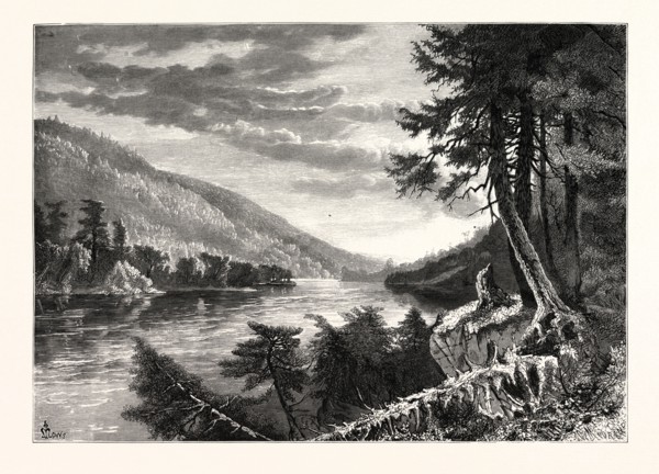 LEWISTOWN NARROWS. John Augustus Hows, 1832 - 1874. USA