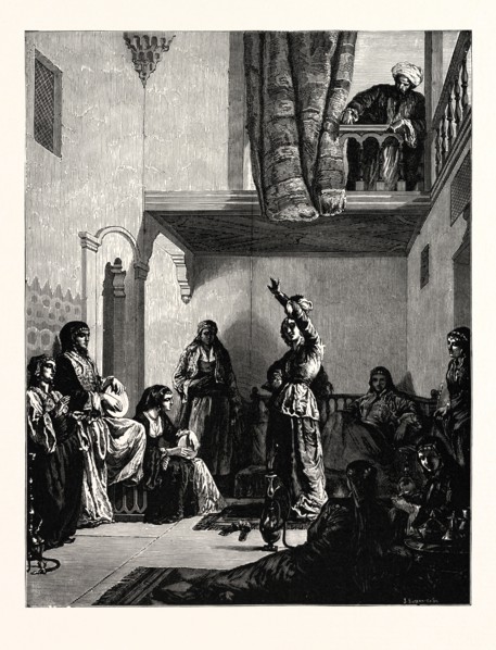 A TURKISH COURTYARD SCENE