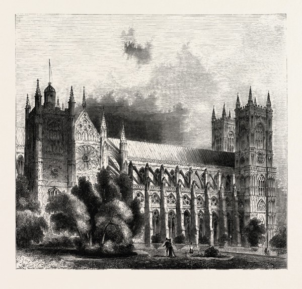 WESTMINSTER ABBEY, LONDON, UK. is a large, mainly Gothic church, in the City of Westminster,