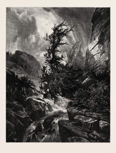 A STORM IN UTAH, USA. Thomas Moran (February 12, 1837 â€ì August 25, 1926) from Bolton, England was