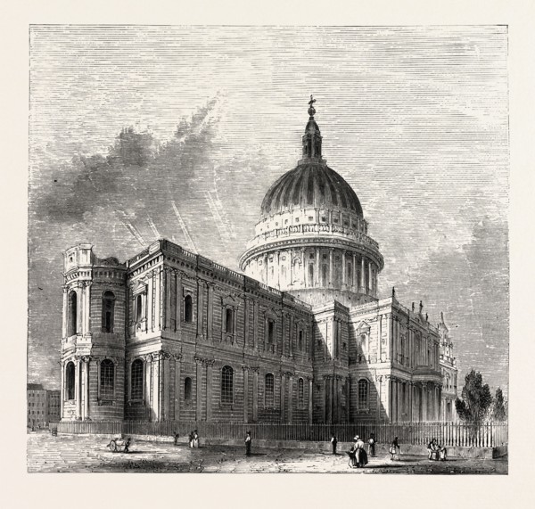 ST. PAUL'S CATHEDRAL, LONDON, UK. St Paul's sits at the top of Ludgate Hill, the highest point in