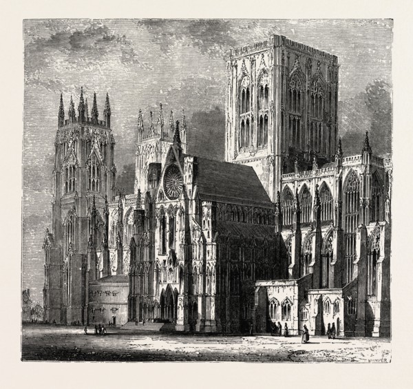 YORK MINSTER, UK. A cathedral in York, England and is one of the largest of its kind in Northern