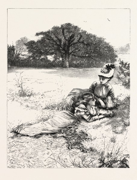 In the fields, with sun and flowers, Flowers themselves, yet half-unblown; Who would clip such