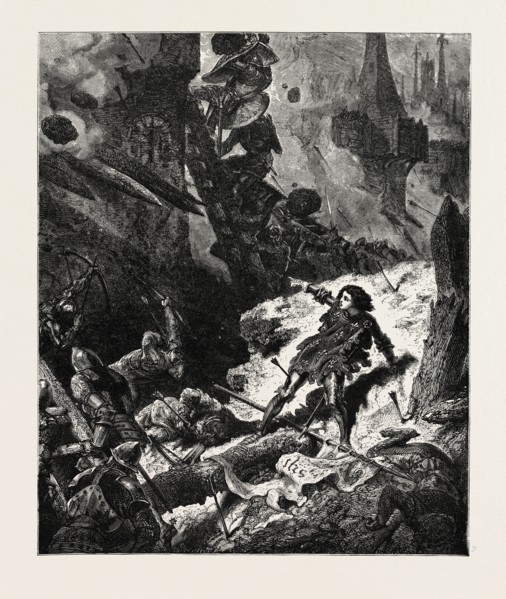 JOAN OF ARC (JEAND'ARC) AT THE SIEGE OF PARIS, FRANCE.  is a folk heroine of France and a Roman