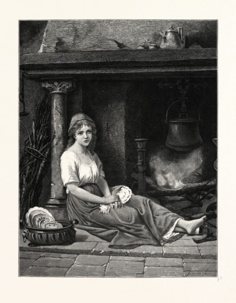 CINDERELLA IN THE CORNER. AFTER BERTRAND. Cinderella, or The Little Glass Slipper, Cendrillon, ou