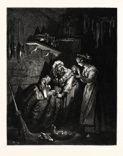 CINDERELLA'S PUMPKIN. Gustave Doré.  Cinderella, or The Little Glass Slipper, Cendrillon, ou La