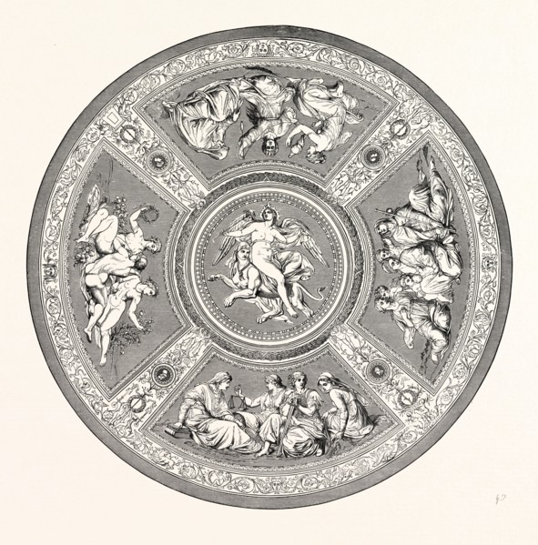 FRESCO CENTREPIECE IN THE MUSEUM AT LEIPZIG, SAXONY, GERMANY. AFTER THEODORE GRÃñSSE