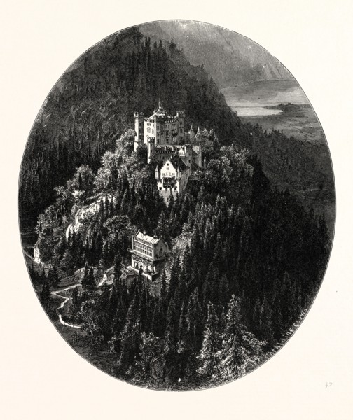 THE CASTLE OF HOHENSCHWANGAU, GERMANY. Hohenschwangau Castle or Schloss Hohenschwangau (lit: High