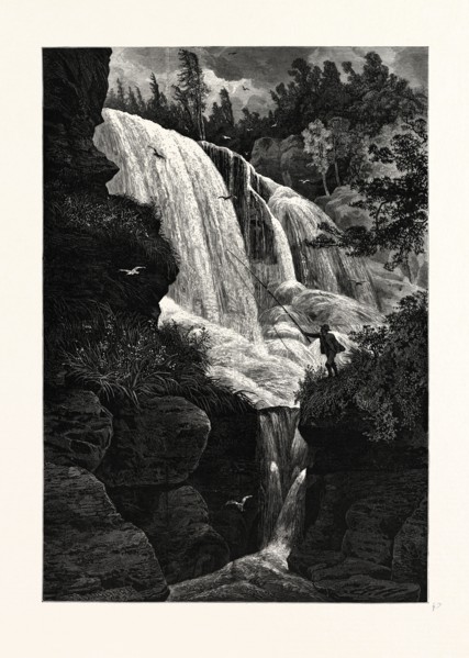 SAWKILL FALLS, NEAR MILFORD. PA. H. BISBING