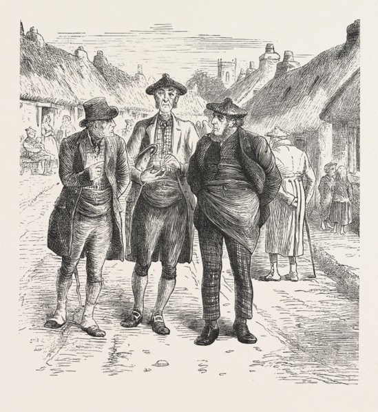 DISCUSSING THE LAST SUNDAY'S SERMON, 1876, UK, britain, british, europe, united kingdom, great