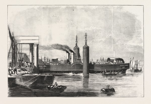 NEW STEAM FERRY-BOAT FOR THE THAMES, THE JESSIE MAY,  LAUNCHED ON SATURDAY, FEBRUARY 26TH, 1876,