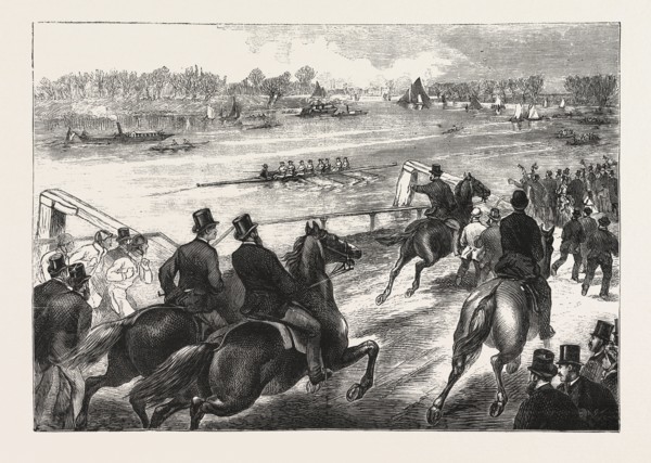 COACHING,  A SKETCH AT CHISWICK, The Boat Race is an annual rowing race between the Oxford