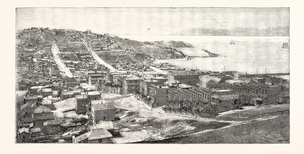 THE GOLDEN GATE SAN FRANCISCO ENGRAVING 1876, US