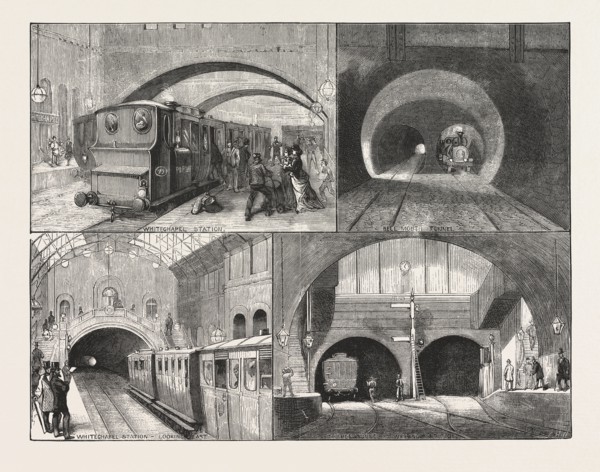 NEW ROUTE TO BRIGHTON, VIA THE EAST LONDON RAILWAY, SKETCHES BETWEEN WHITECHAPEL AND NEW CROSS,