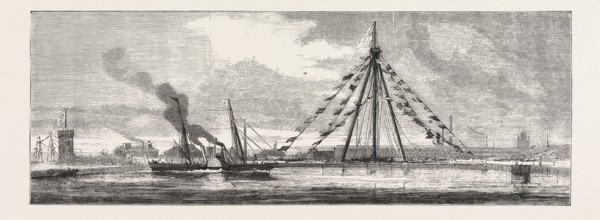 H.R.H. PRINCESS LOUISE ON BOARD THE ALBERTA, OPENING THE NEW EXTENSION WORKS, PORTSMOUTH DOCKYARD,