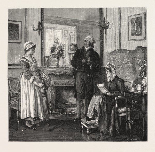 THE LETTER OF RECOMMENDATION From the Picture by M. Leroux in the Paris Salon 1876 FRANCE