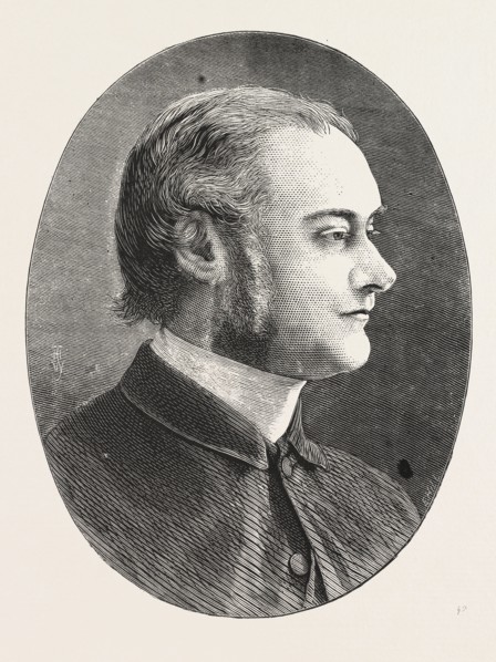 DR. CARVER, HEAD MASTER OF DULWICH COLLEGE, ENGRAVING 1876, UK, britain, british, europe, united