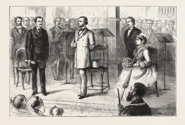 WREXHAM ART TREASURES EXHIBITION: HIS GRACE THE DUKE OF WESTMINSTER DECLARING THE BUILDING OPEN,