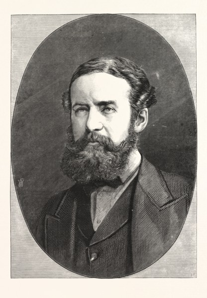 SIR JOHN LUBBOCK, BART., M.P. FOR MAIDSTONE, ENGRAVING 1876, UK, britain, british, europe, united
